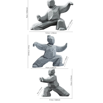 Tai Chi Master Stone Figurine Set