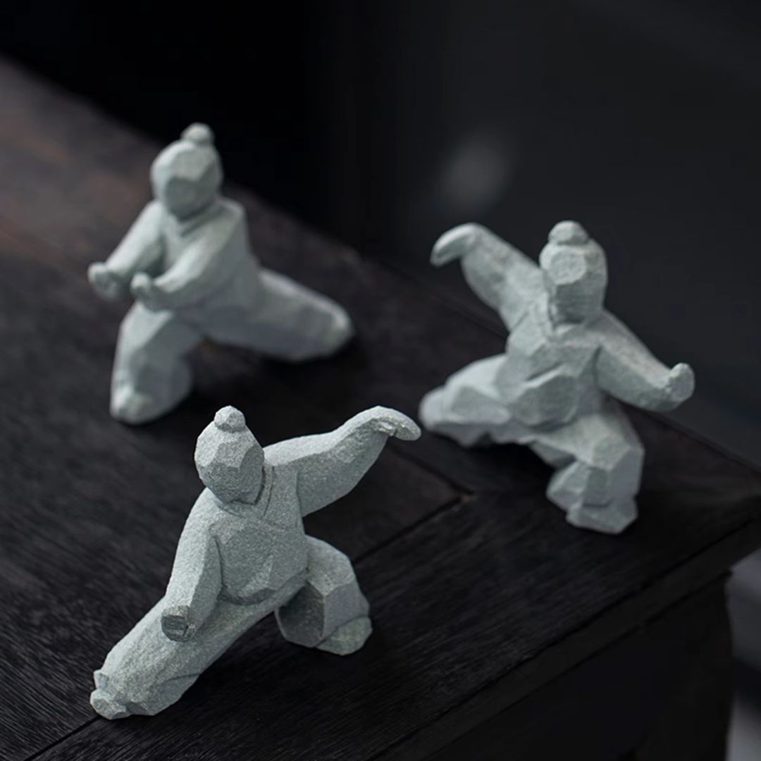 Tai Chi Master Stone Figurine Set