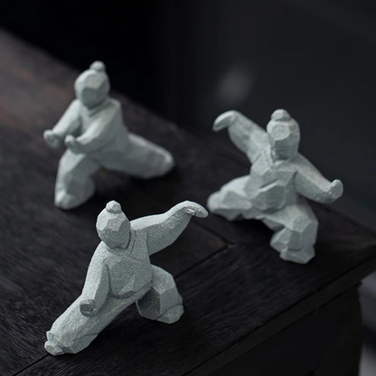 Tai Chi Master Stone Figurine Set