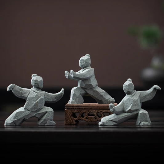 Tai Chi Master Stone Figurine Set