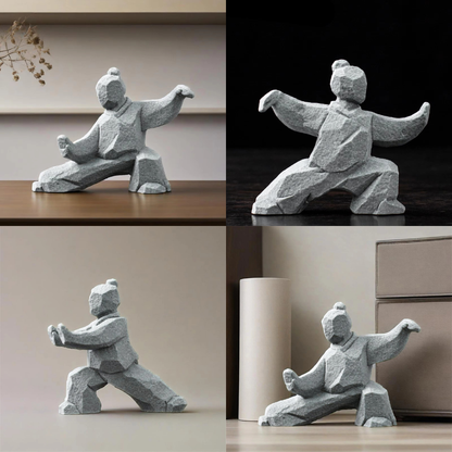 Tai Chi Master Stone Figurine Set